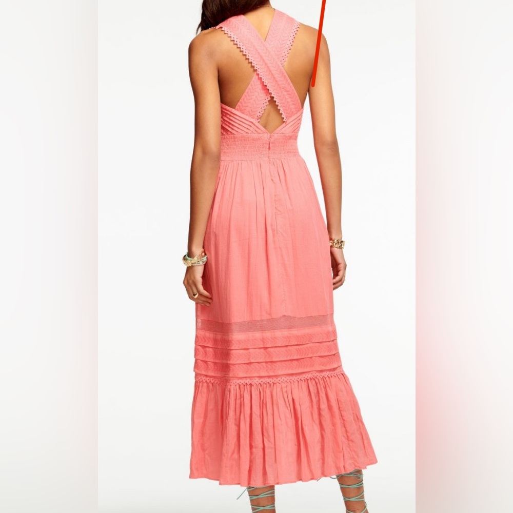 Lulu V neck midi dress